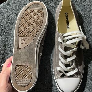 Vintage Style Thin Bottom Converse All Star Low Tops Size 10
